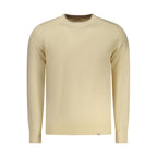 Beige Rifle men's sweater made of polyester, featuring a crew neck and long sleeves, displayed on a neutral background.