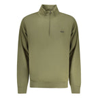 Green Rifle Cotton Men's Sweatshirt with ribbed cuffs and crew neck, casual apparel for everyday wear.