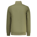 Green Rifle Cotton Men’s Sweatshirt featuring a classic crewneck and ribbed cuffs, suitable for casual wear.