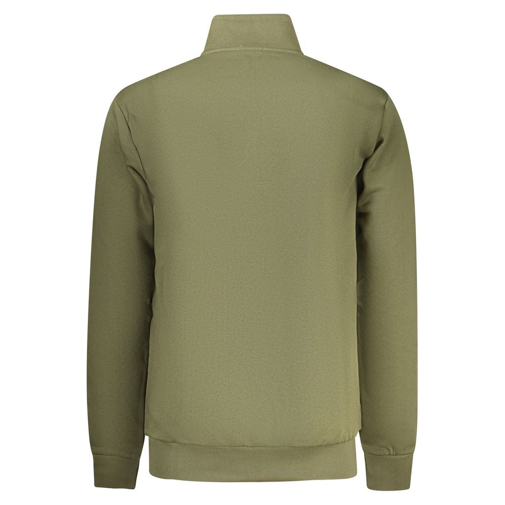 Green Rifle Cotton Men’s Sweatshirt featuring a classic crewneck and ribbed cuffs, suitable for casual wear.