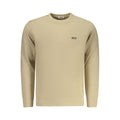 Beige cotton men's sweatshirt by Rifle, featuring a relaxed fit with ribbed cuffs and neckline for casual comfort.
