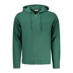 Green Rifle Cotton Men’s Hoodie with front pocket and drawstring hood, casual and comfortable for everyday wear.