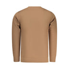 Rifle men's brown cotton sweatshirt with crew neck and long sleeves, casual style and comfortable fit.