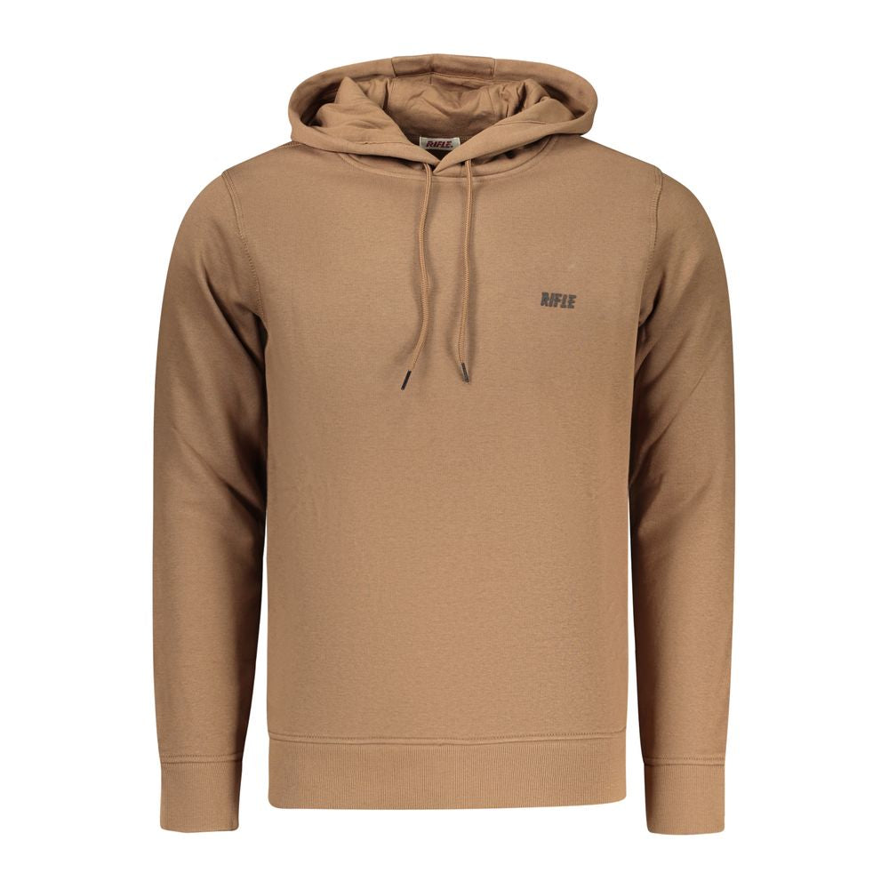 Brown Rifle Cotton Men’s Sweatshirt with crew neckline and ribbed cuffs, casual and comfortable for everyday wear.