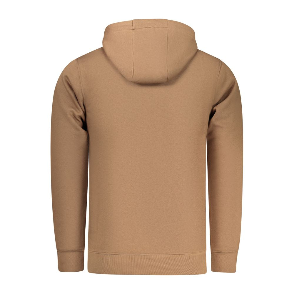 Rifle Marrone cotton men's sweatshirt with long sleeves and crew neckline, casual style, shown on a plain background.