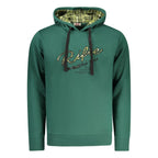 Green Rifle Cotton Men’s Hoodie with front pocket and drawstrings, casual and comfortable clothing for men.