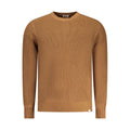 Brown viscose men's Rifle Marrone Viscosa Uomo Maglia sweater displayed on a hanger.