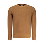 Brown viscose men's Rifle Marrone Viscosa Uomo Maglia sweater displayed on a hanger.