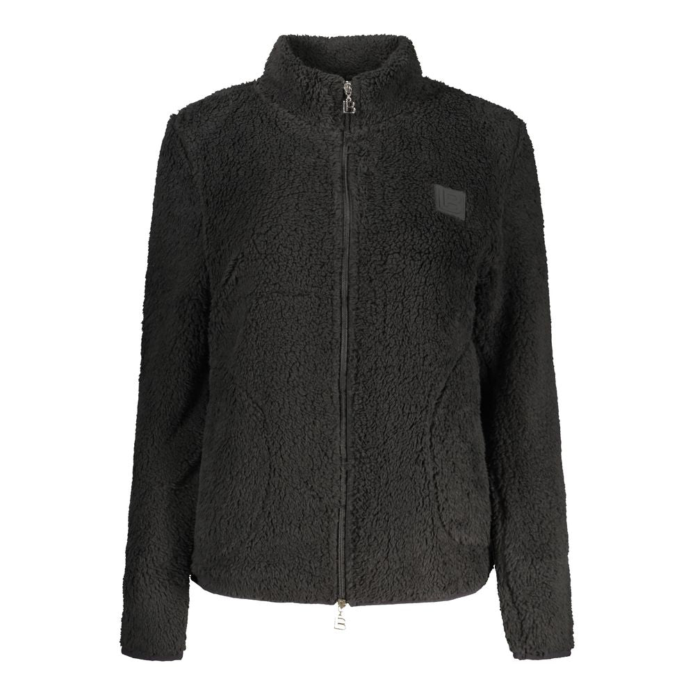 Laura Biagiotti Nero polyester women's sweatshirt with a relaxed fit and long sleeves, casual and comfortable for everyday wear.