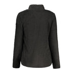 Laura Biagiotti Nero polyester women's sweatshirt with long sleeves and a relaxed fit, shown in a close-up view.
