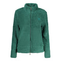 Laura Biagiotti Verde polyester women's sweatshirt with long sleeves and a relaxed fit, displayed on a hanger.