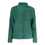 Laura Biagiotti Verde polyester women's sweatshirt with long sleeves and a relaxed fit, displayed on a hanger.