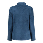 Laura Biagiotti Blu polyester women's sweatshirt with a relaxed fit and crew neckline, displayed on a hanger.