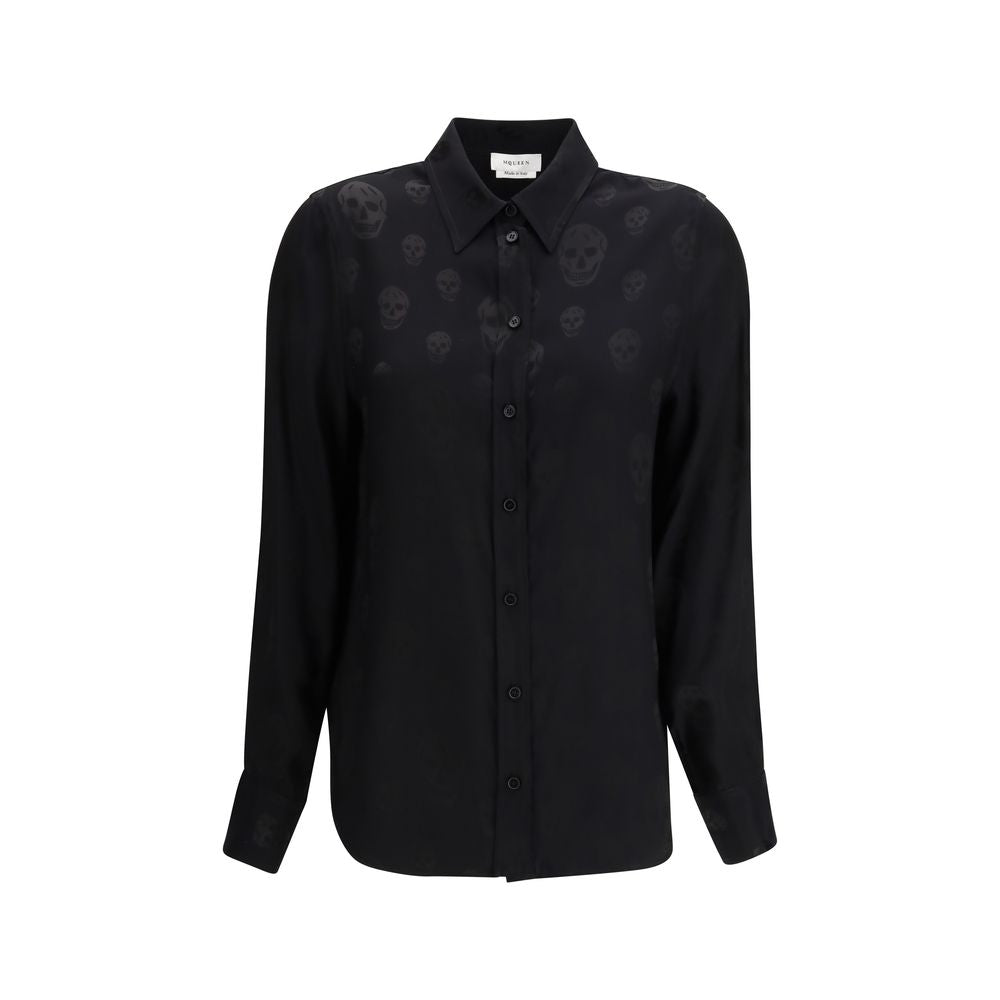 Alexander McQueen Black Viscose Pattern Shirt Alexander McQueen