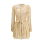 Self-Portrait Beige Viscose Casual Dress Self-Portrait