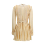Self-Portrait Beige Viscose Casual Dress Self-Portrait