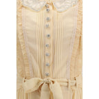 Self-Portrait Beige Viscose Casual Dress Self-Portrait