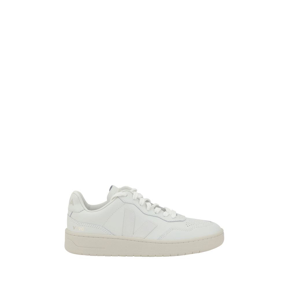 Veja White Other Fibres low top sneakers with clean white design and eco-friendly materials, featuring Veja branding.