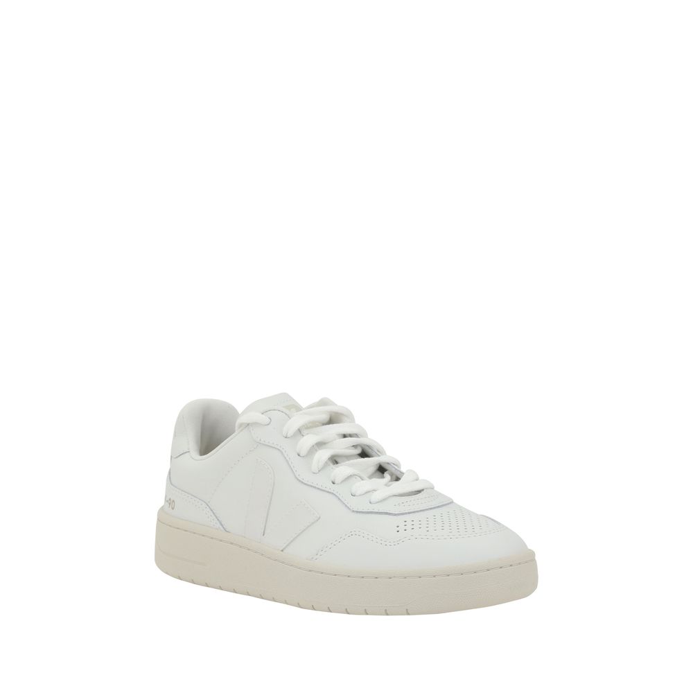Veja White Other Fibres Low Top Sneakers, casual white sneakers with eco-friendly materials and minimalist design.