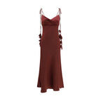 Self-Portrait Bordeaux Polyester Casual Dress