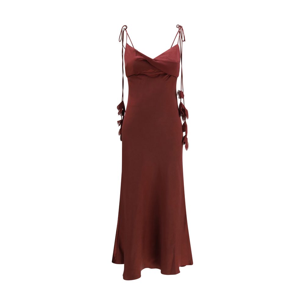 Self-Portrait Bordeaux Polyester Casual Dress