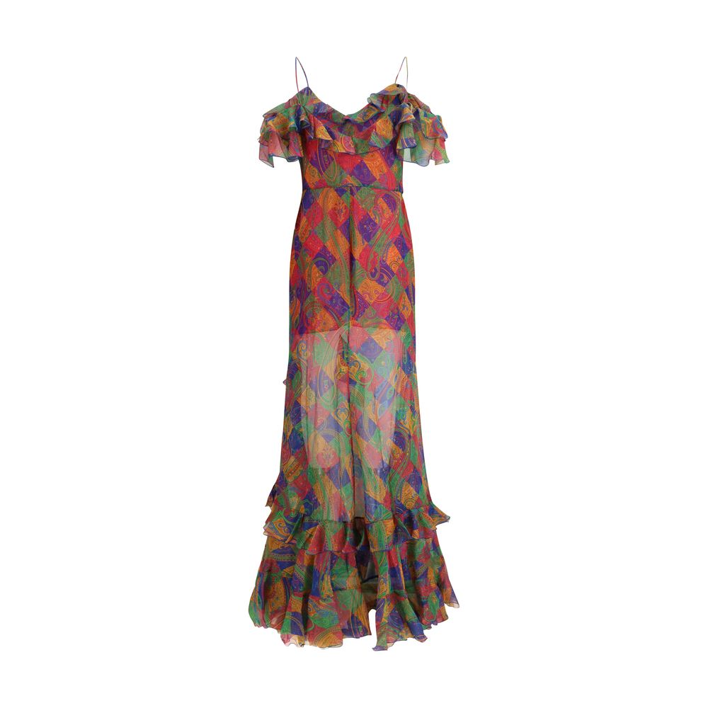 Etro Multicolor Silk Casual Dress Etro