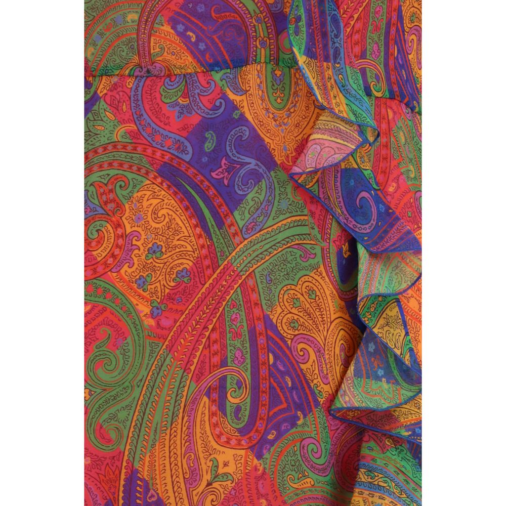 Etro Multicolor Silk Casual Dress Etro