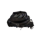 Black polyester men's scarf with rifle logo, featuring a sleek design and soft fabric, perfect for casual or stylish wear.
