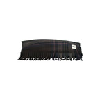 Black polyester men's scarf with Rifle branding, featuring a sleek, woven design suitable for casual or stylish wear.