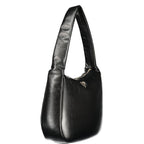 Guess Jeans Nero black polyurethane women’s handbag with sleek design and top handle, featuring modern style and spacious interior.