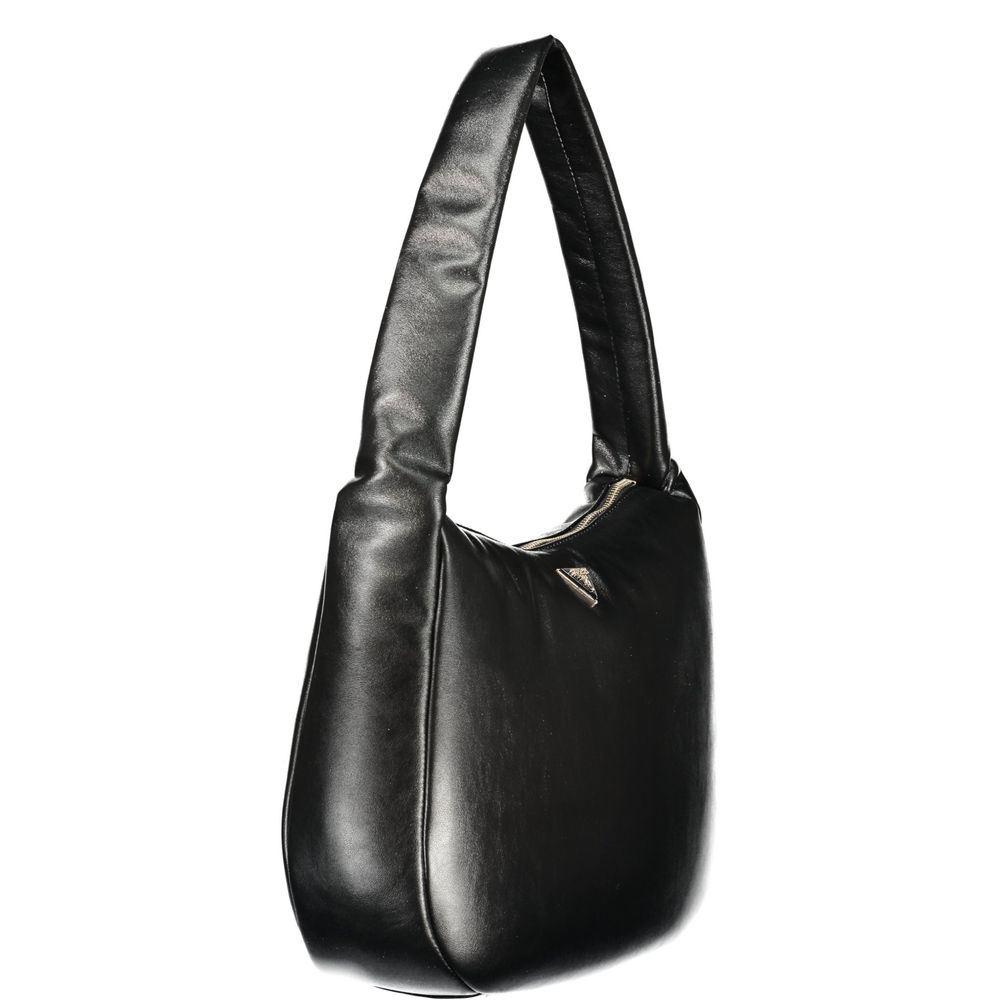 Guess Jeans Nero black polyurethane women’s handbag with sleek design and top handle, featuring modern style and spacious interior.