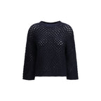 Fabiana Filippi Black Wool Oves Aries Sweatshirt