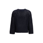 Fabiana Filippi Black Wool Oves Aries Sweatshirt