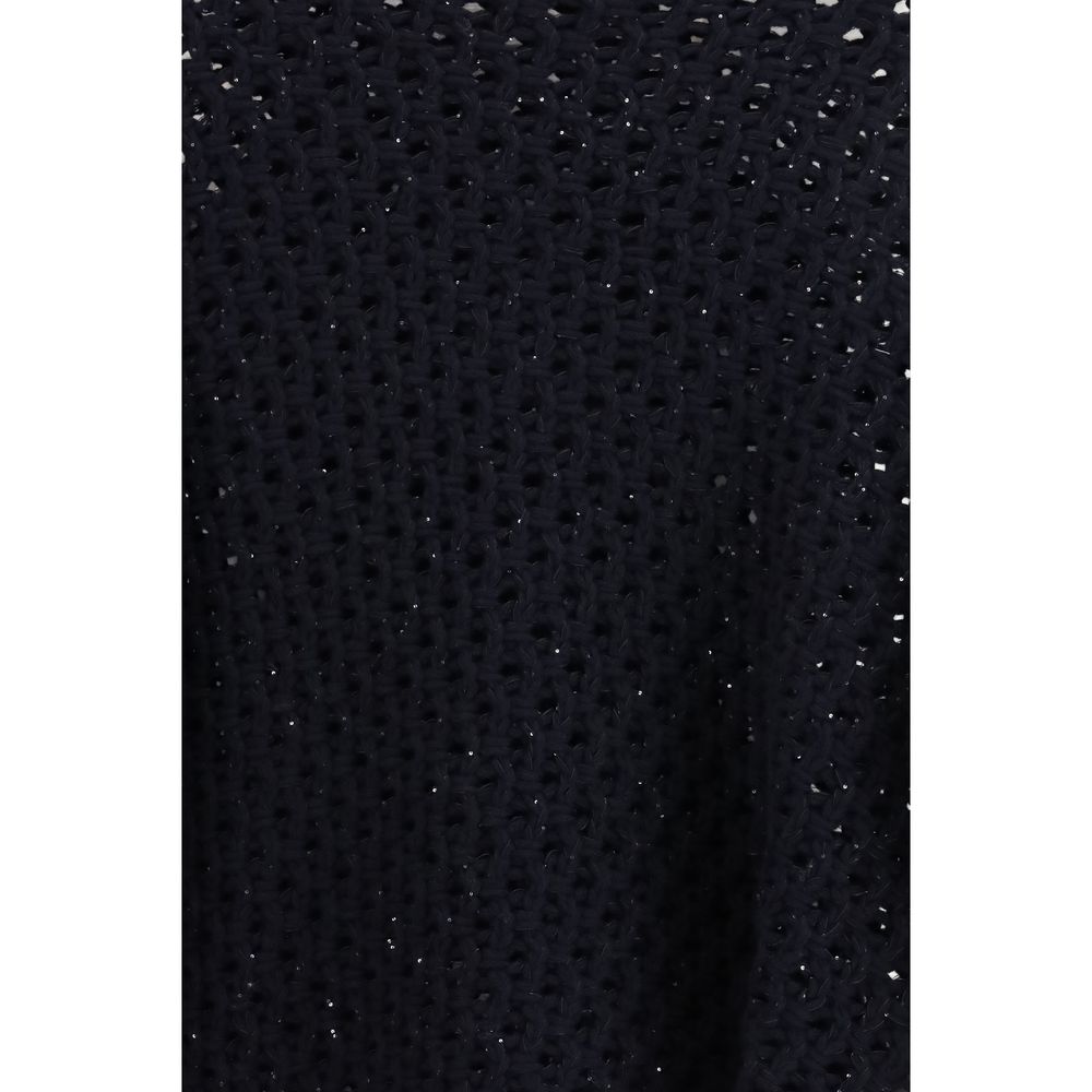 Fabiana Filippi Black Wool Oves Aries Sweatshirt
