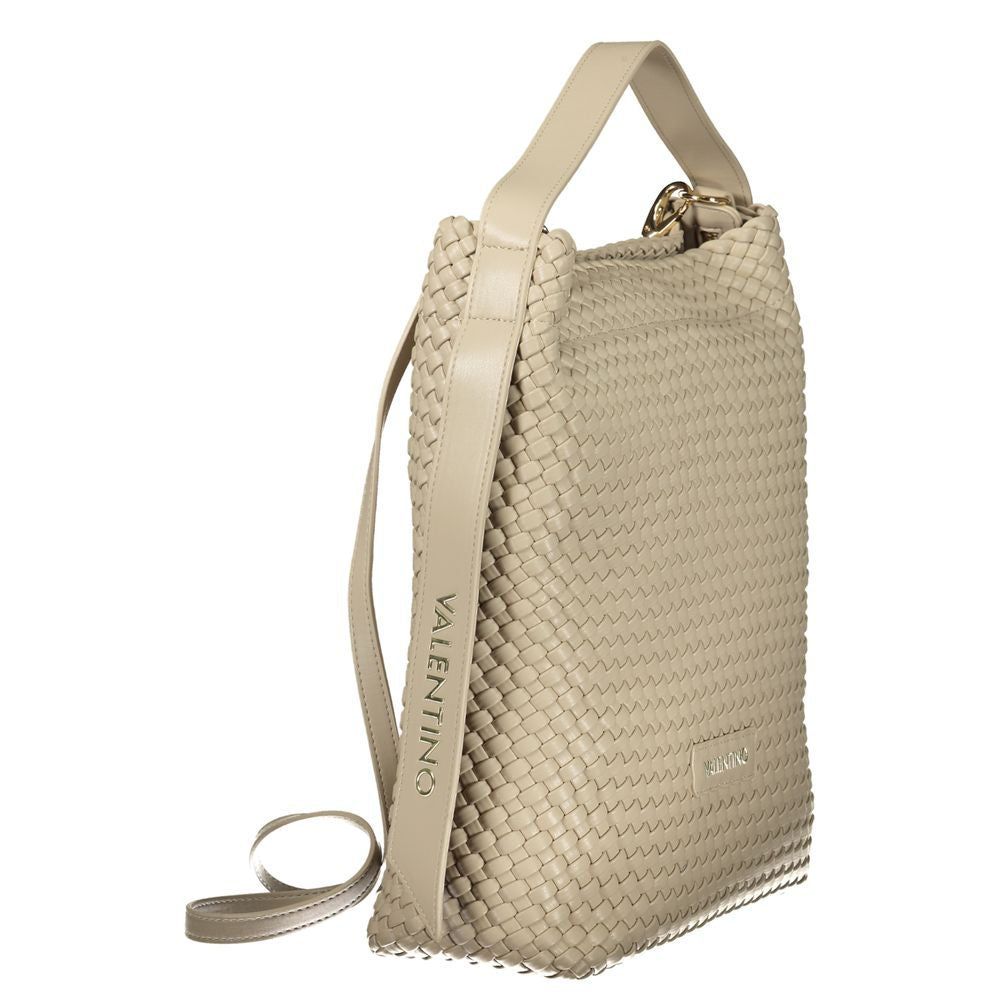 Mario Valentino beige polyurethane women's bag with sleek design and subtle logo, perfect for stylish everyday use.