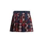 Miu Miu Multicolor Wool Mini Skirt