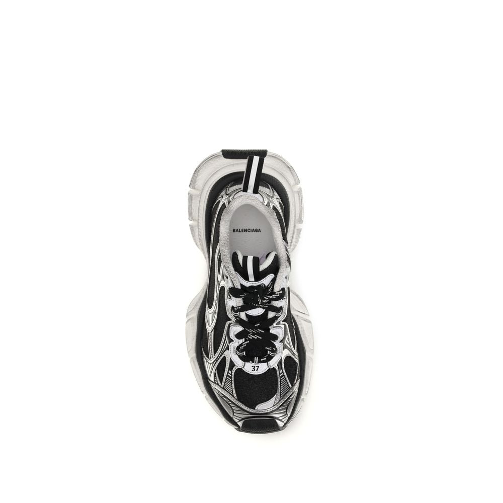 Balenciaga multicolor polyethylene athletic sneakers with chunky design and vibrant color accents.