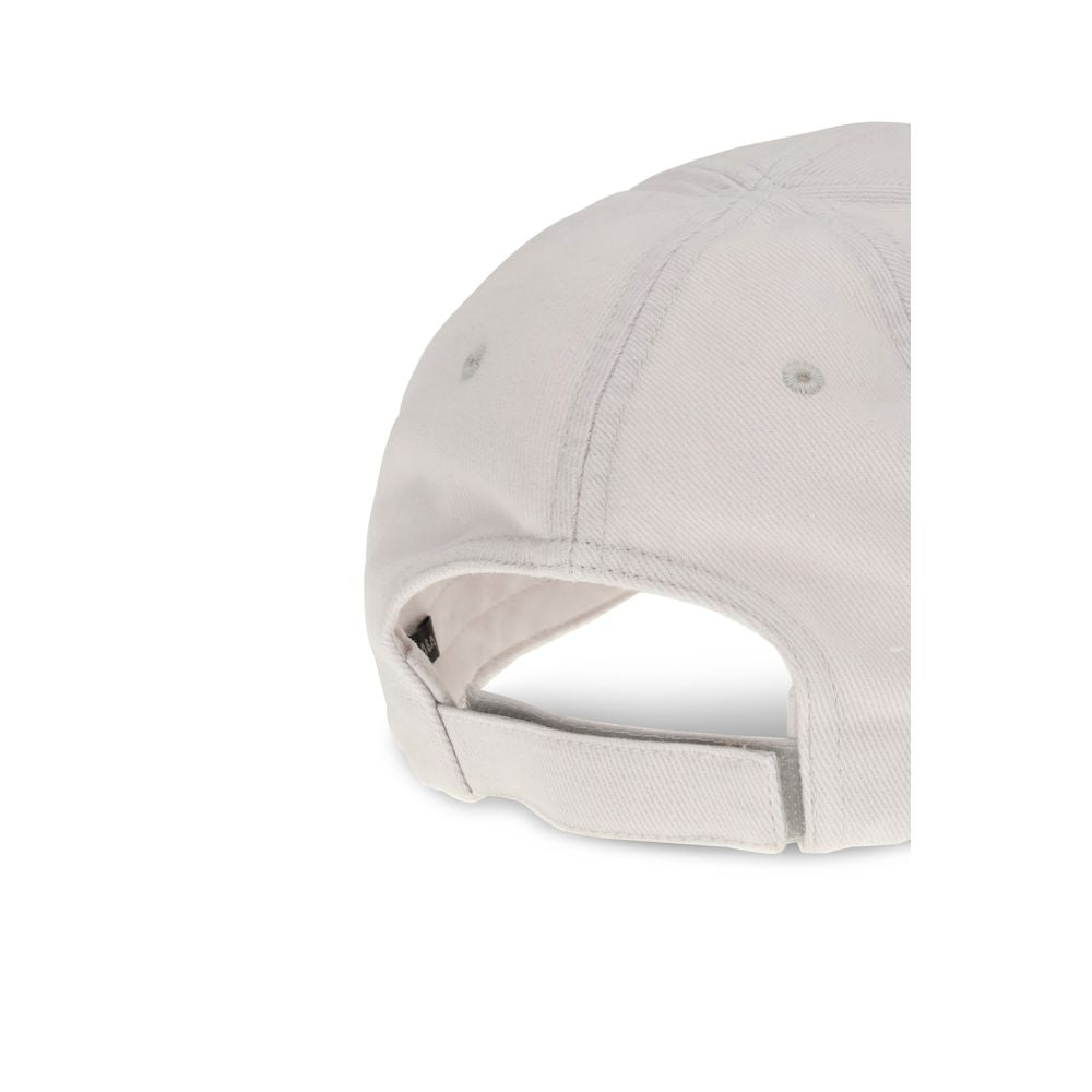 Balenciaga White Cotton Cap Baseball Hat