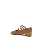 Carel Paris Beige Calf Leather Bos Taurus Ballet Flats Carel Paris