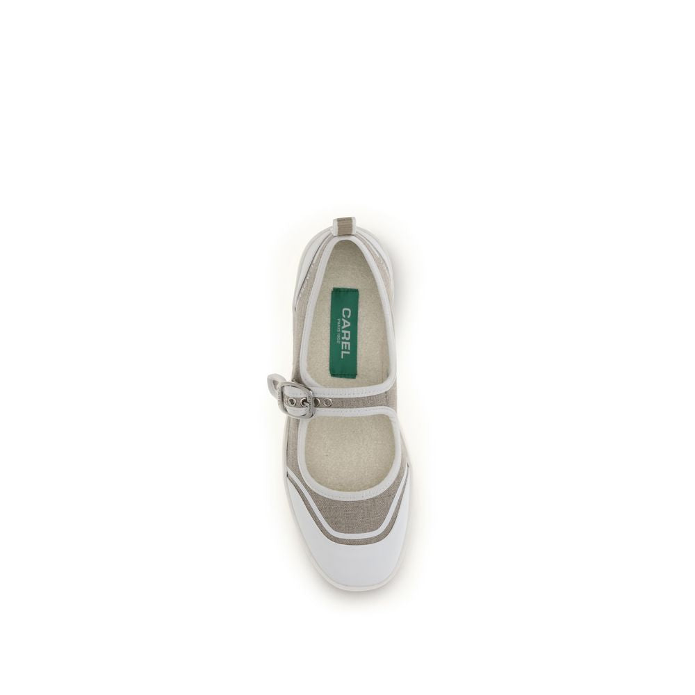 Carel Paris Beige Cotton Ballet Flats Carel Paris