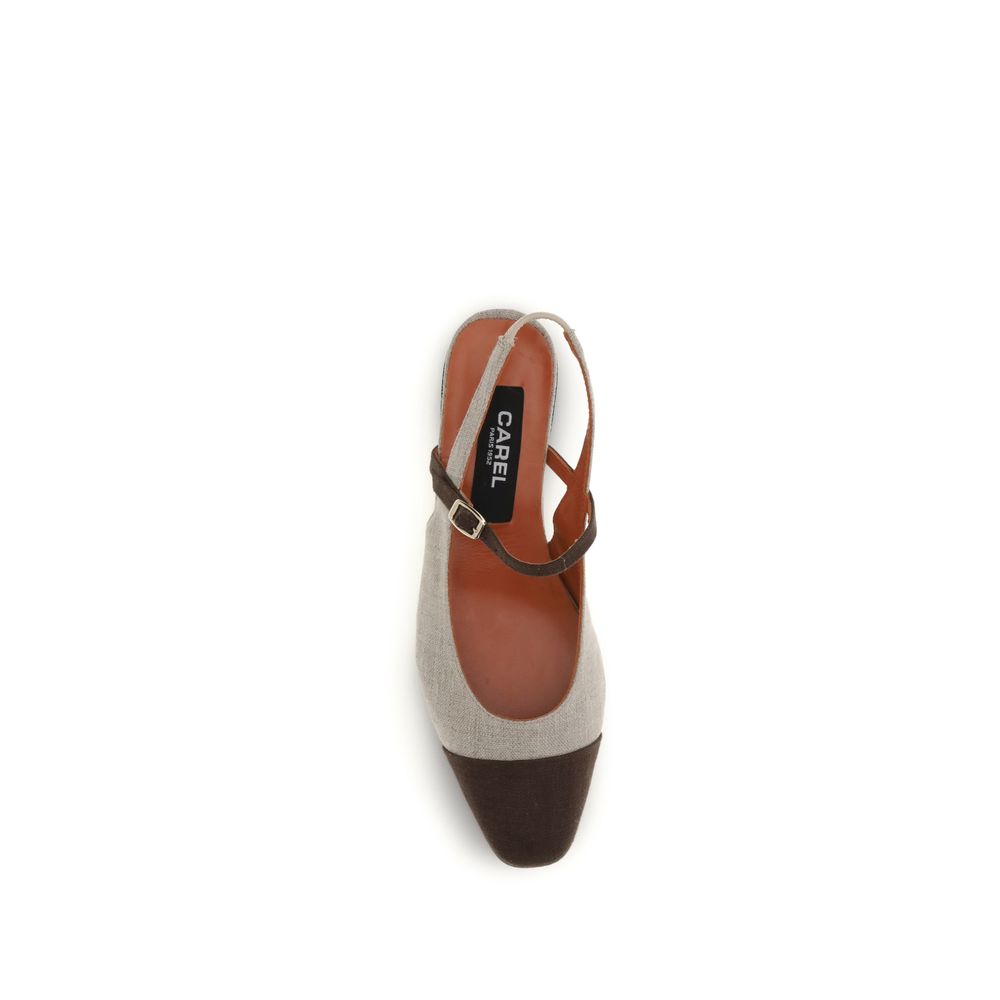 Carel Paris Beige Cotton Ballet Flats Carel Paris