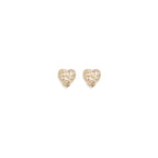 Self-Portrait gold brass earrings with sleek, modern design, featuring a polished finish and elegant drop style.