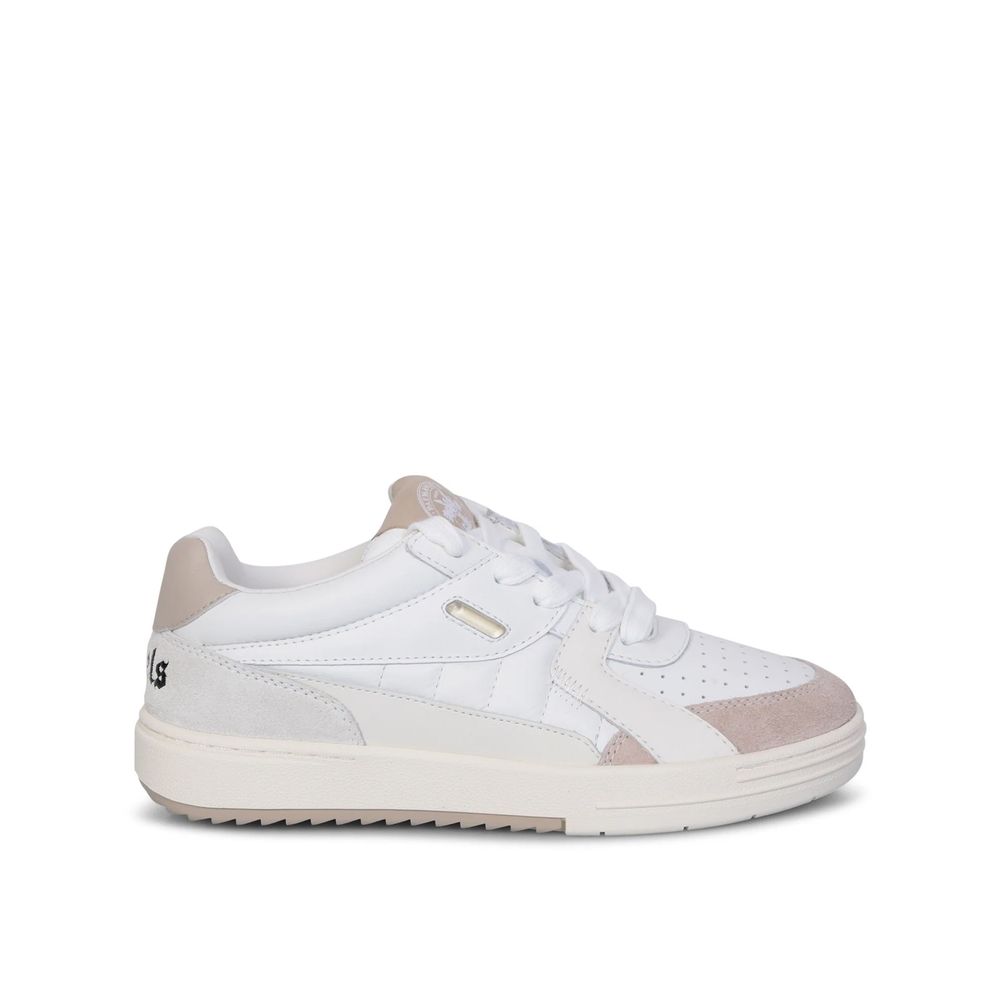 White Palm Angels calfskin athletic sneakers with sporty design and sleek laces, perfect for casual and active wear.