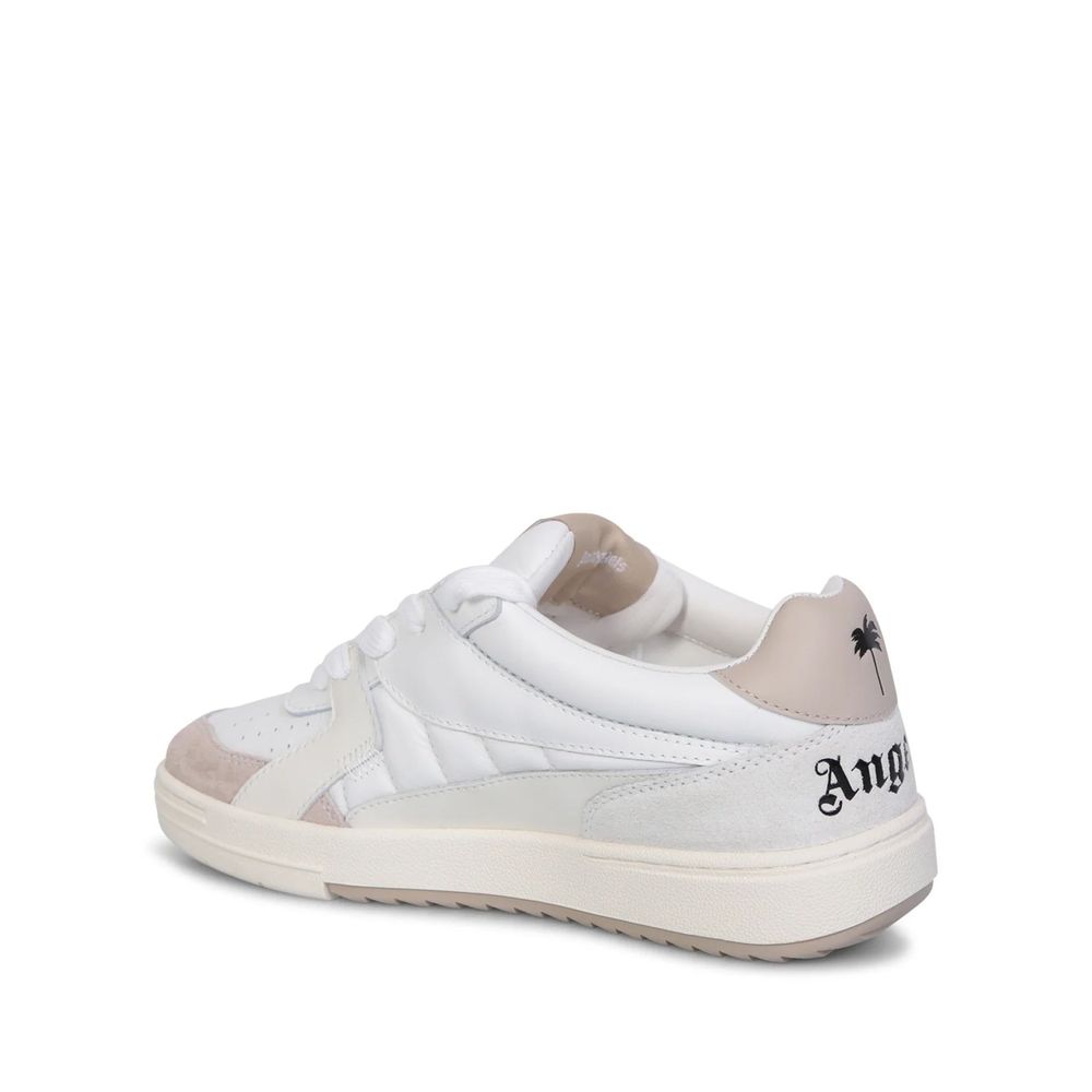White Palm Angels calfskin athletic sneakers with sleek design and sporty laces, perfect for casual and active wear.