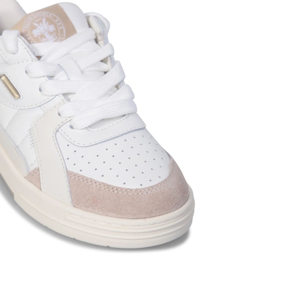White Palm Angels calfskin athletic sneakers with sleek design and laces, perfect for casual and sporty outfits.