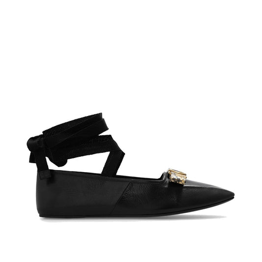 Gucci Black Calfskin Ballet Flats Gucci