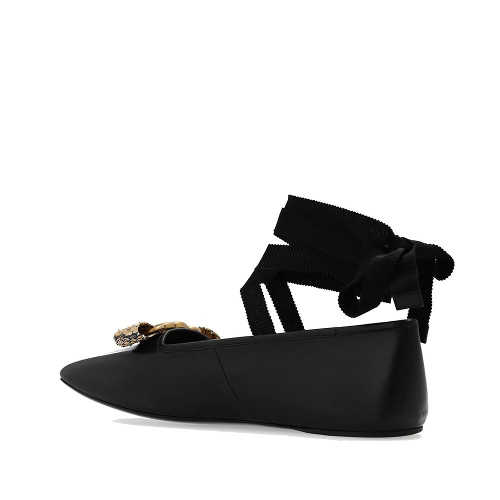 Gucci Black Calfskin Ballet Flats Gucci
