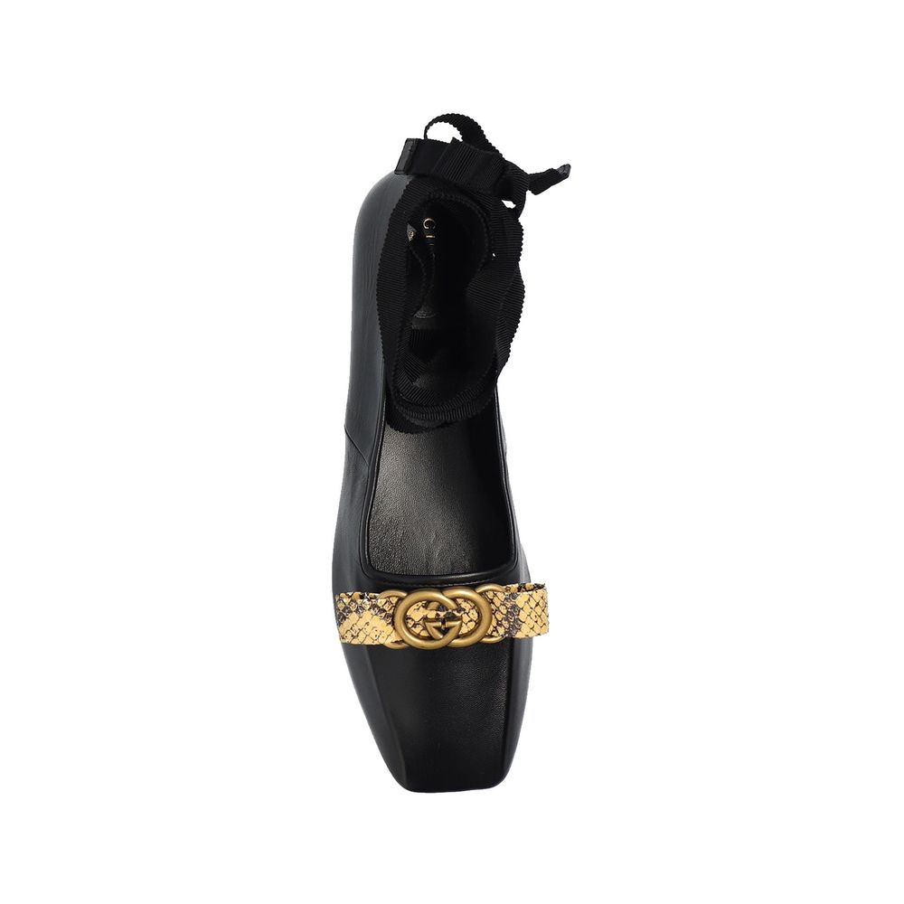 Gucci Black Calfskin Ballet Flats Gucci