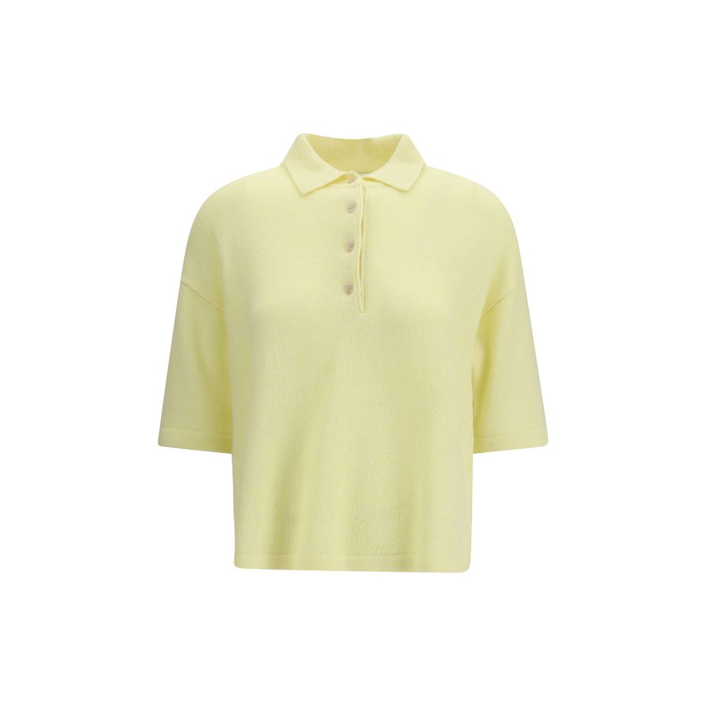 Allude Bicolor Cashmere Polo Shirt Allude
