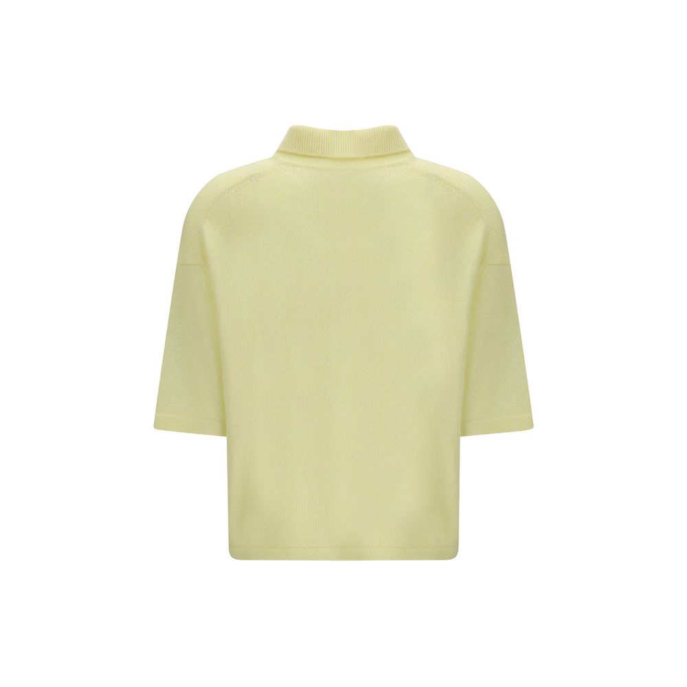 Allude Bicolor Cashmere Polo Shirt Allude